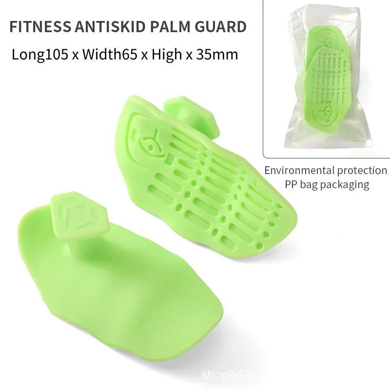 FanzyMarket black anti-slip weightlifting hand grips with palm protection, available in 3 sizes for fitness training and weightlifting.