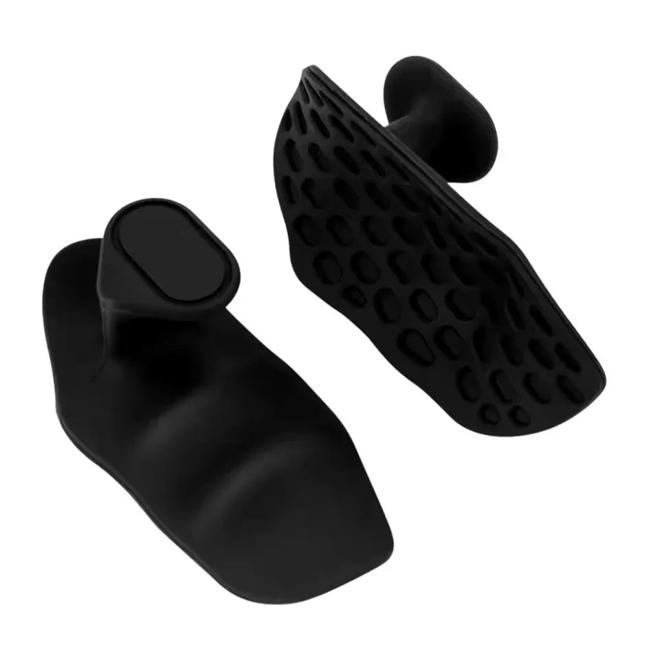 FanzyMarket black anti-slip weightlifting hand grips, 1 pair with palm protection, available in 3 sizes for fitness training.