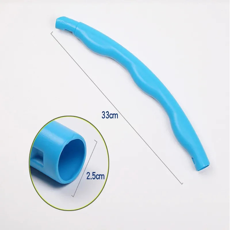 Blue adjustable hula hoop with 7, 8, or 9 sections, designed for Pilates, yoga, waist slimming, and fitness workouts.