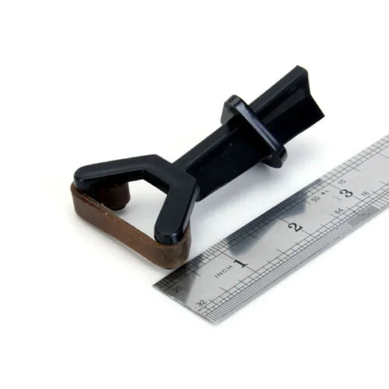 FanzyMarket pool cue tip clamp repair tool for billiards and snooker, plastic fastener for securing cue tips.