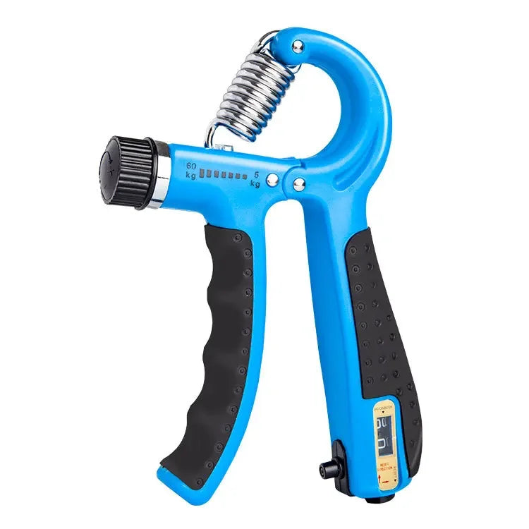 FanzyMarket adjustable hand gripper for forearm strength, with 10-60 kg resistance, black fitness and sports hand exerciser.