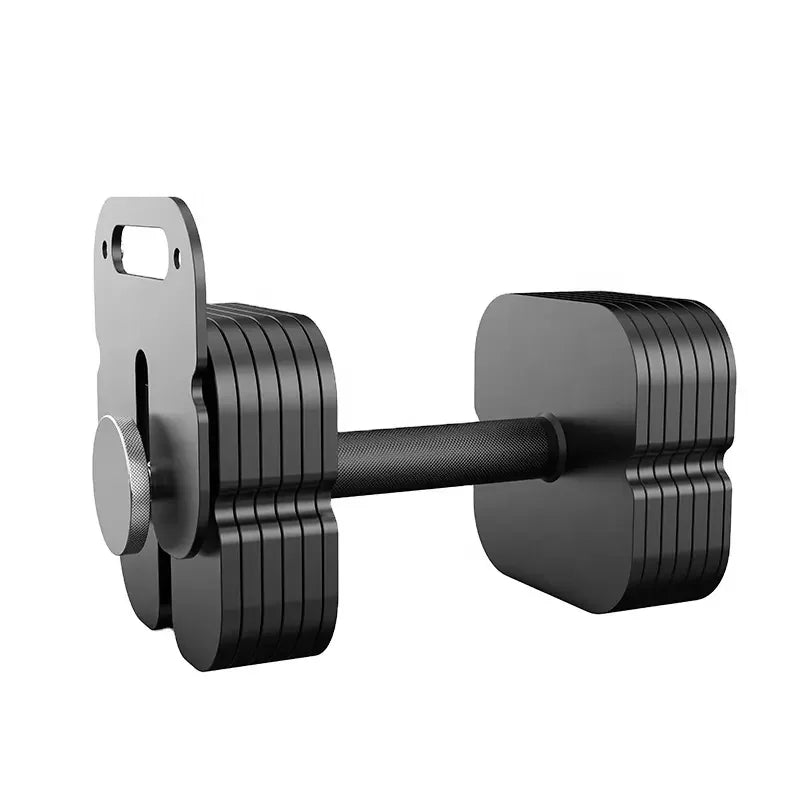FanzyMarket adjustable steel dumbbell set with quick 2kg increments, 36kg pair, ideal for versatile home fitness workouts.