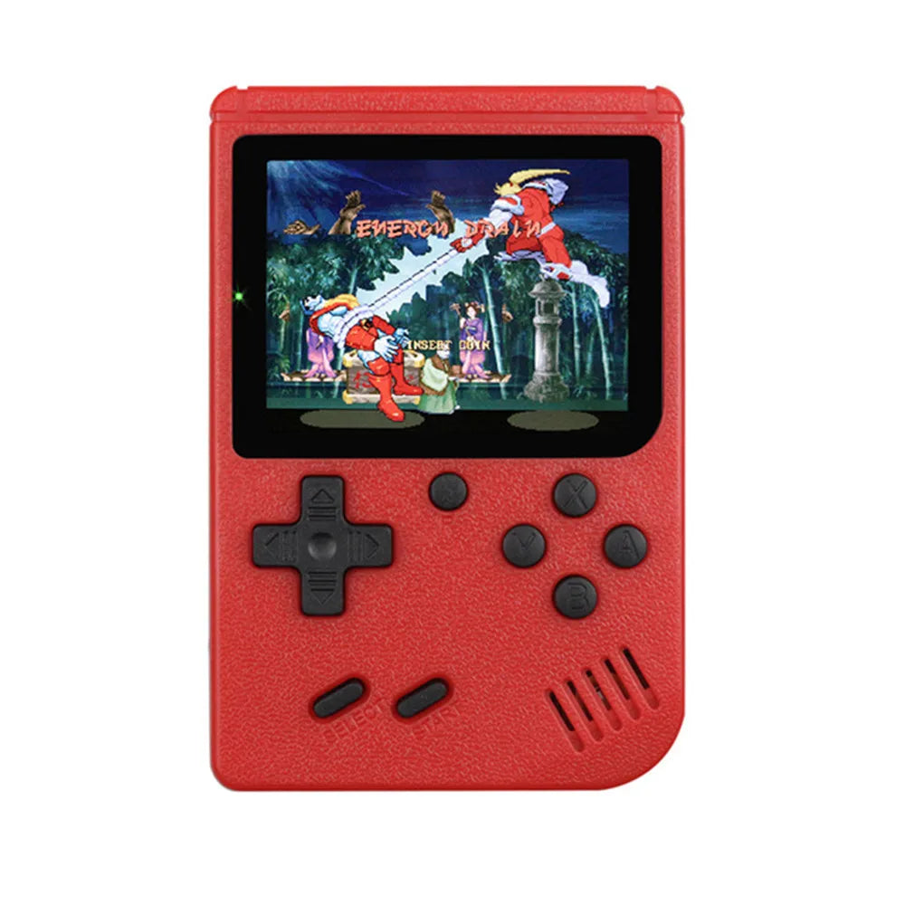FanzyMarket 400-in-1 Mini Retro Handheld Game Console with 3-inch color LCD screen and 8-bit games for portable entertainment.