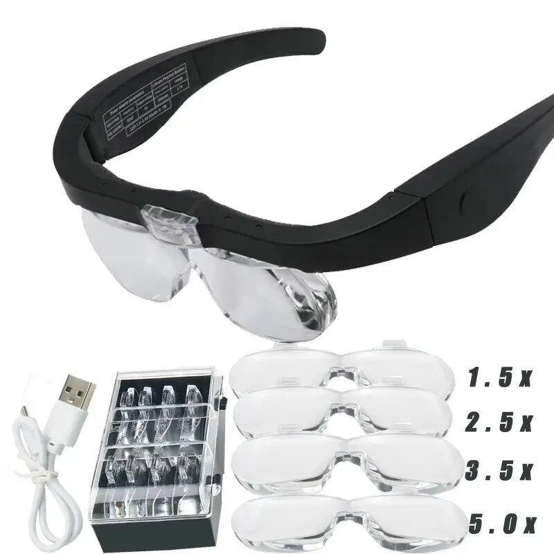 Magnifiers and loupes - LED headband magnifiers, jeweller loupes and magnifying lamps at Fanzy Market
