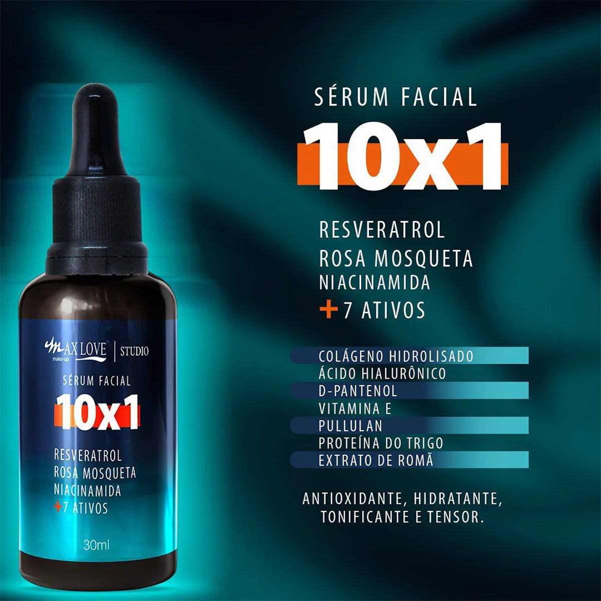 10-in-1 Vitamin C Facial Serum - Brightening Hydrating Antioxidant Face Serum