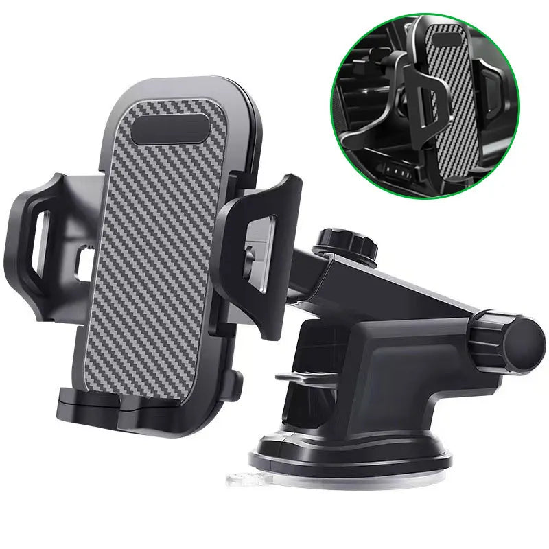 Universal Car Phone Holder - Dashboard, Windshield & Air Vent Mount with Suction and Gravity Grip for iPhone Samsung Xiaomi