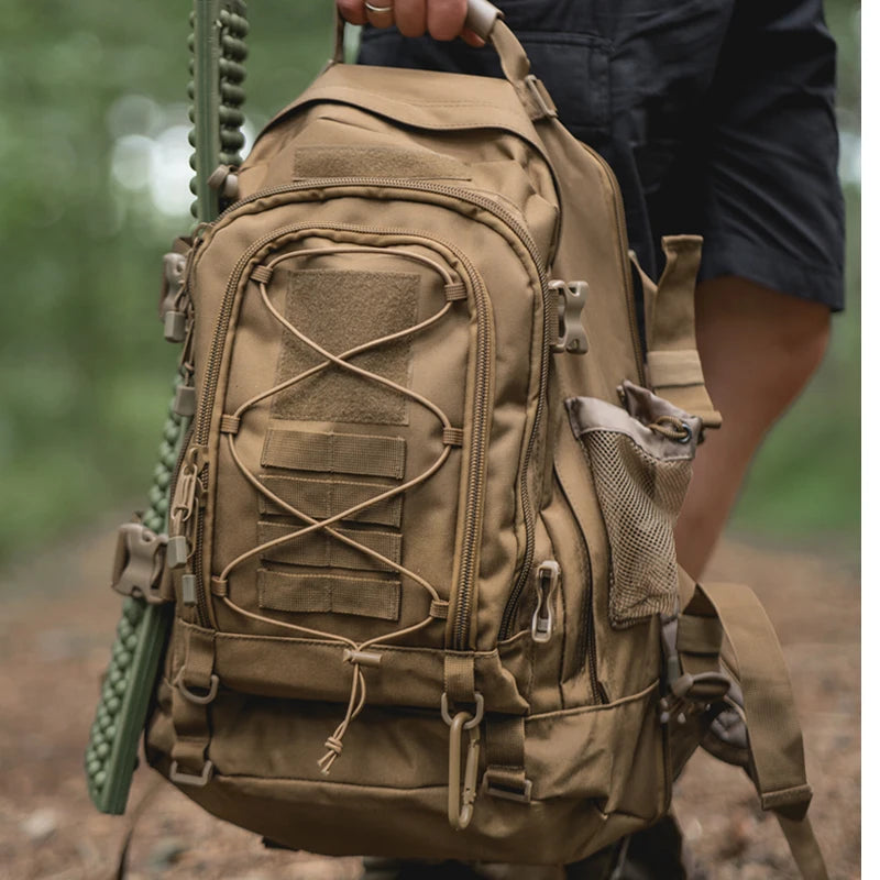 Expandable 40-65L Tactical Backpack – Military Molle Hiking & Camping Rucksack, Water-Resistant Travel Pack