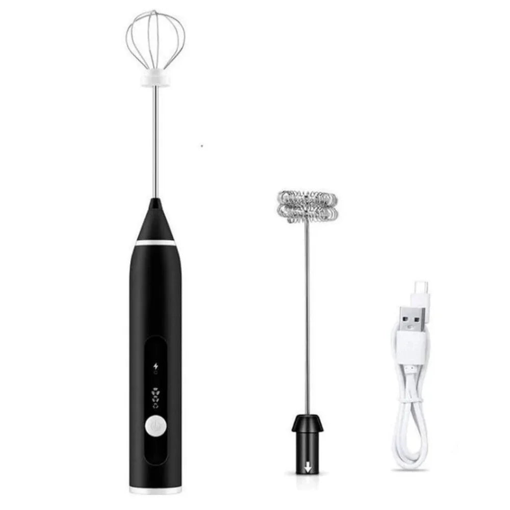 Mini Rechargeable Handheld Milk Frother & Mixer USB Portable for Coffee, Eggs & Drinks