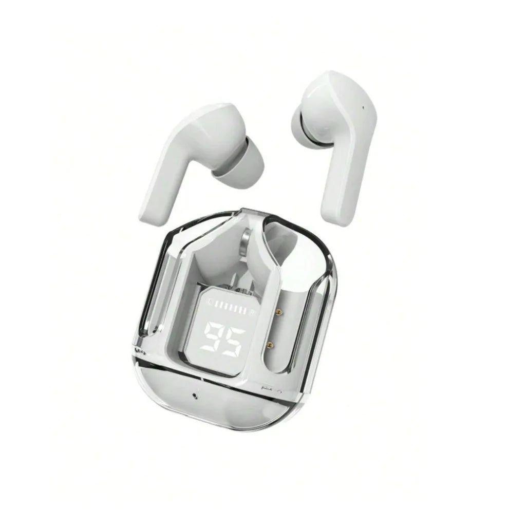 Bluetooth 5.3 TWS Wireless Earbuds with LED Light, Hi-Fi Stereo, Noise Cancellation & Touch Controls - Charging Case Included