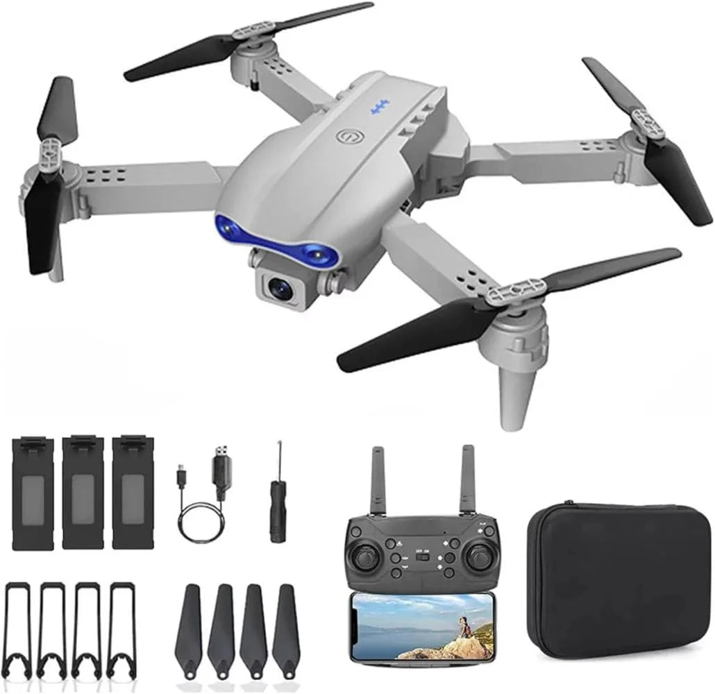 Foldable 4K Dual-Camera FPV Quadcopter Drone – WiFi Remote, 2.4GHz, 100m Range, Propeller Guards