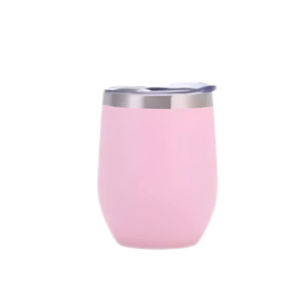 350 ml (12 fl oz) Stainless Steel Vacuum Insulated Thermal Mug with Matte Acrylic Lid - Assorted Colors
