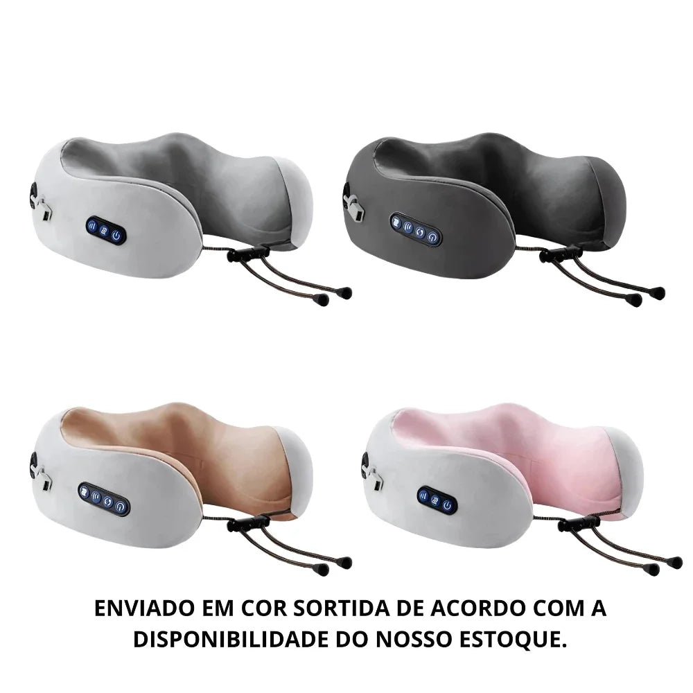 Rechargeable USB Neck Massager Pillow – Memory Foam Travel and Home Cushion