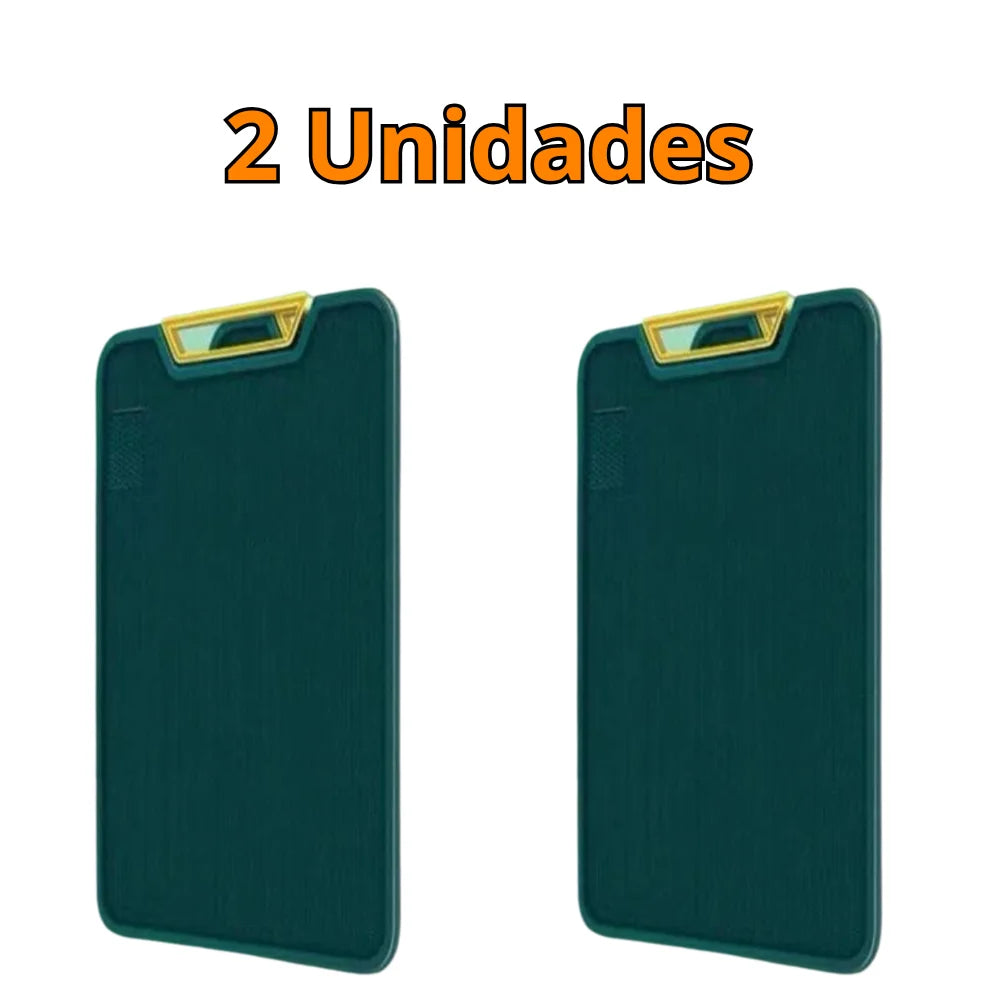Set of Up to 3 Rectangular Antibacterial Cutting Boards with Handle and Non-Slip Surface