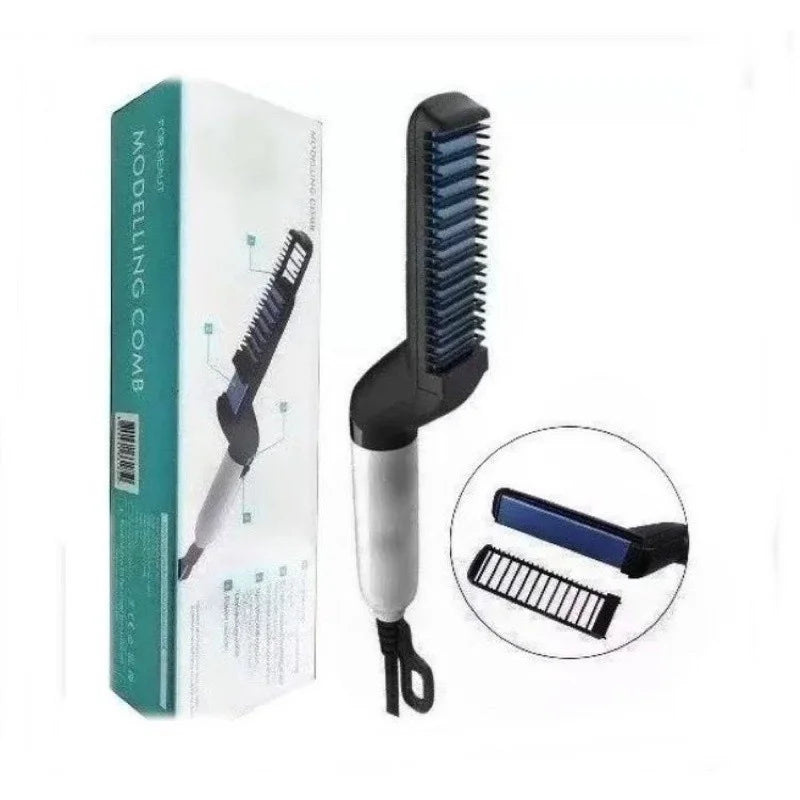 Portable Electric Hair and Beard Straightening Comb - Styling Brush