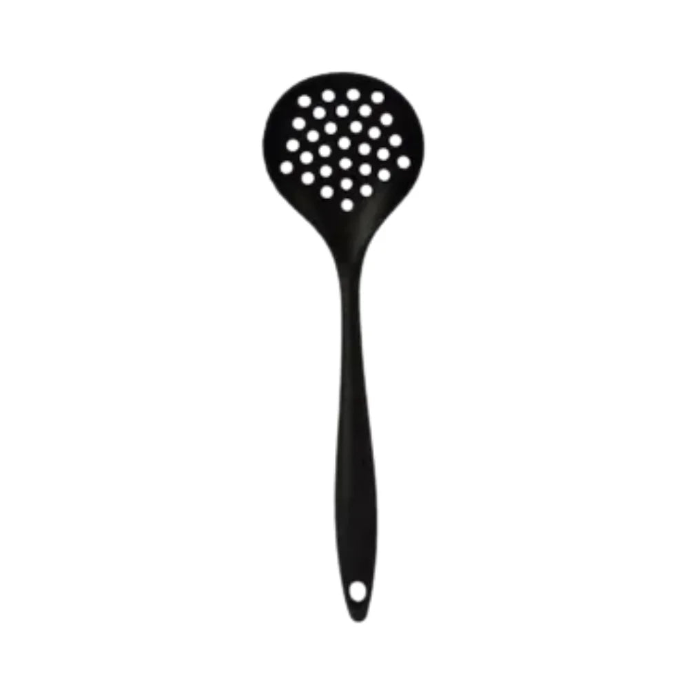 Black Silicone Cooking Spoon – Heat-Resistant BPA-Free Non-Stick Kitchen Utensil