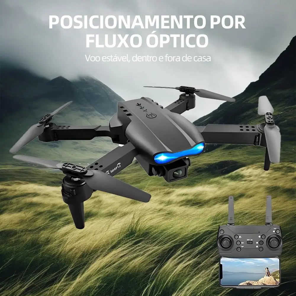 Foldable 4K Dual-Camera FPV Quadcopter Drone – WiFi Remote, 2.4GHz, 100m Range, Propeller Guards