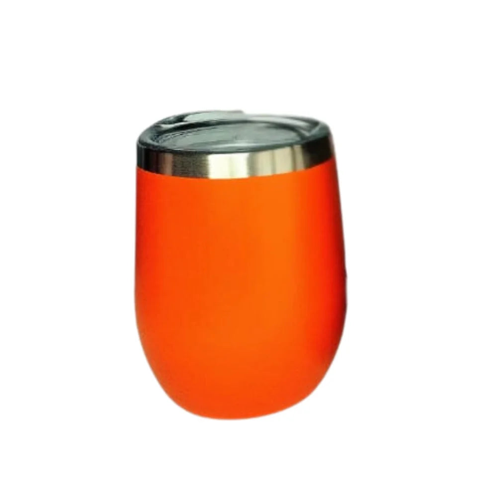 350 ml (12 fl oz) Stainless Steel Vacuum Insulated Thermal Mug with Matte Acrylic Lid - Assorted Colors