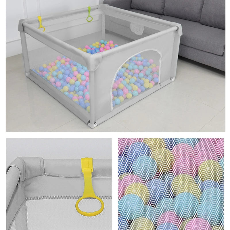 Children's Playpen 7 Size Options Foam-Protected Baby Safety Fence & Kids Ball Pit Play Yard