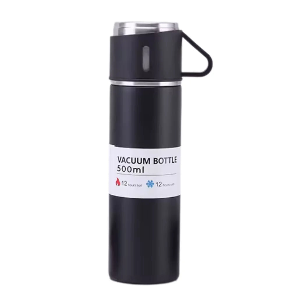 Vacuum Insulated Stainless Steel Coffee Flask 500 mL (17 fl oz) Travel Thermos with Cup Lid
