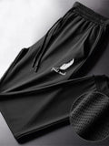 Men's Quick-Dry Lightweight Hiking & Running Pants Breathable Jogging Workout Trousers with Drawstring Ankle