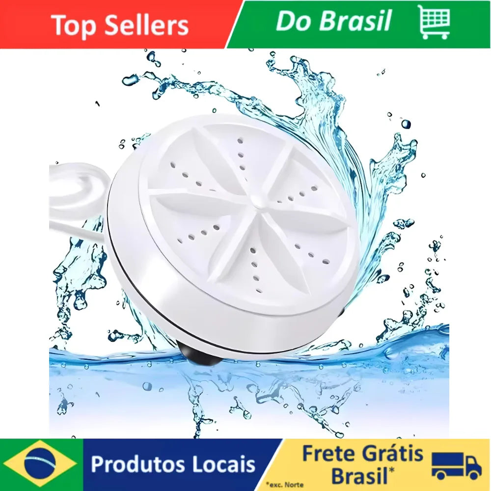 Mini Portable USB Washing Machine - 10cm (3.9 in) Travel Spinner, 1kg Capacity for Delicates