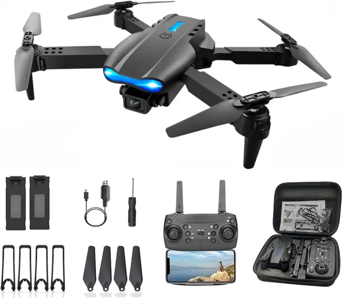 Foldable 4K Dual-Camera FPV Quadcopter Drone – WiFi Remote, 2.4GHz, 100m Range, Propeller Guards