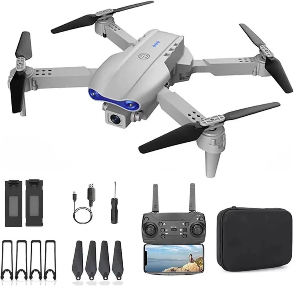 Foldable 4K Dual-Camera FPV Quadcopter Drone – WiFi Remote, 2.4GHz, 100m Range, Propeller Guards