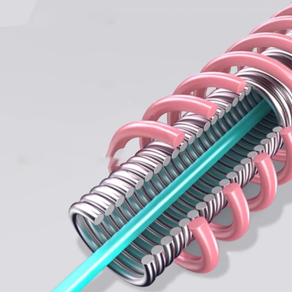 Weighted Fitness Hoop 62.99 in (160 cm) – Portable Foldable Hula Hoop for Adults | Waist & Abdomen Workout Indoor/Outdoor