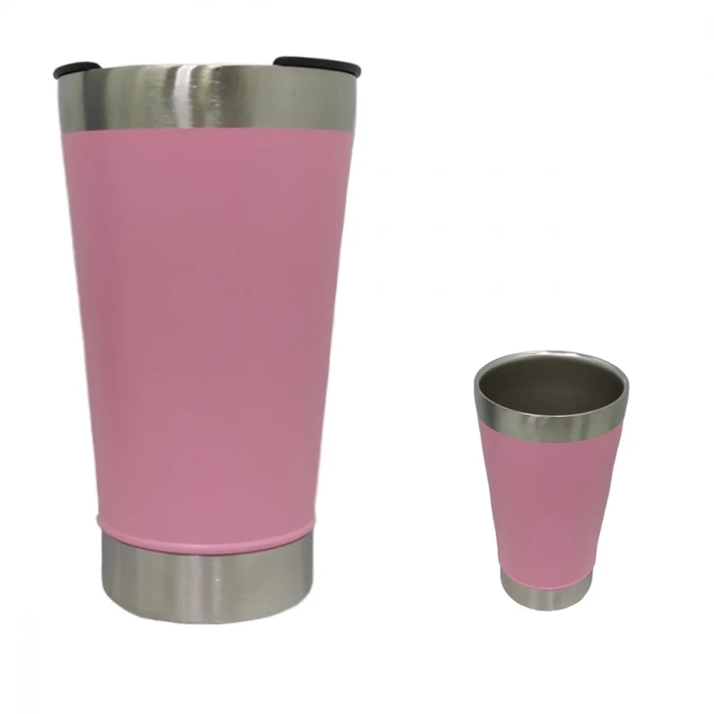 473ml (16 fl oz) Double-Wall Vacuum Insulated Travel Mug with Lid & Bottle Opener – Keeps Drinks Hot or Cold