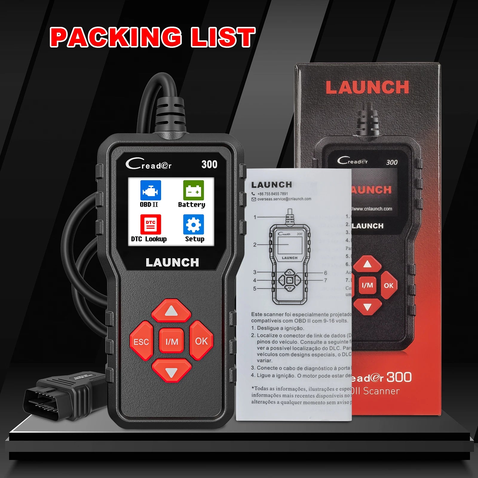 OBD2 Scanner CAN Auto Code Reader Diagnostic Tool – I/M Readiness, Engine & Battery Tester, Lifetime Free Updates