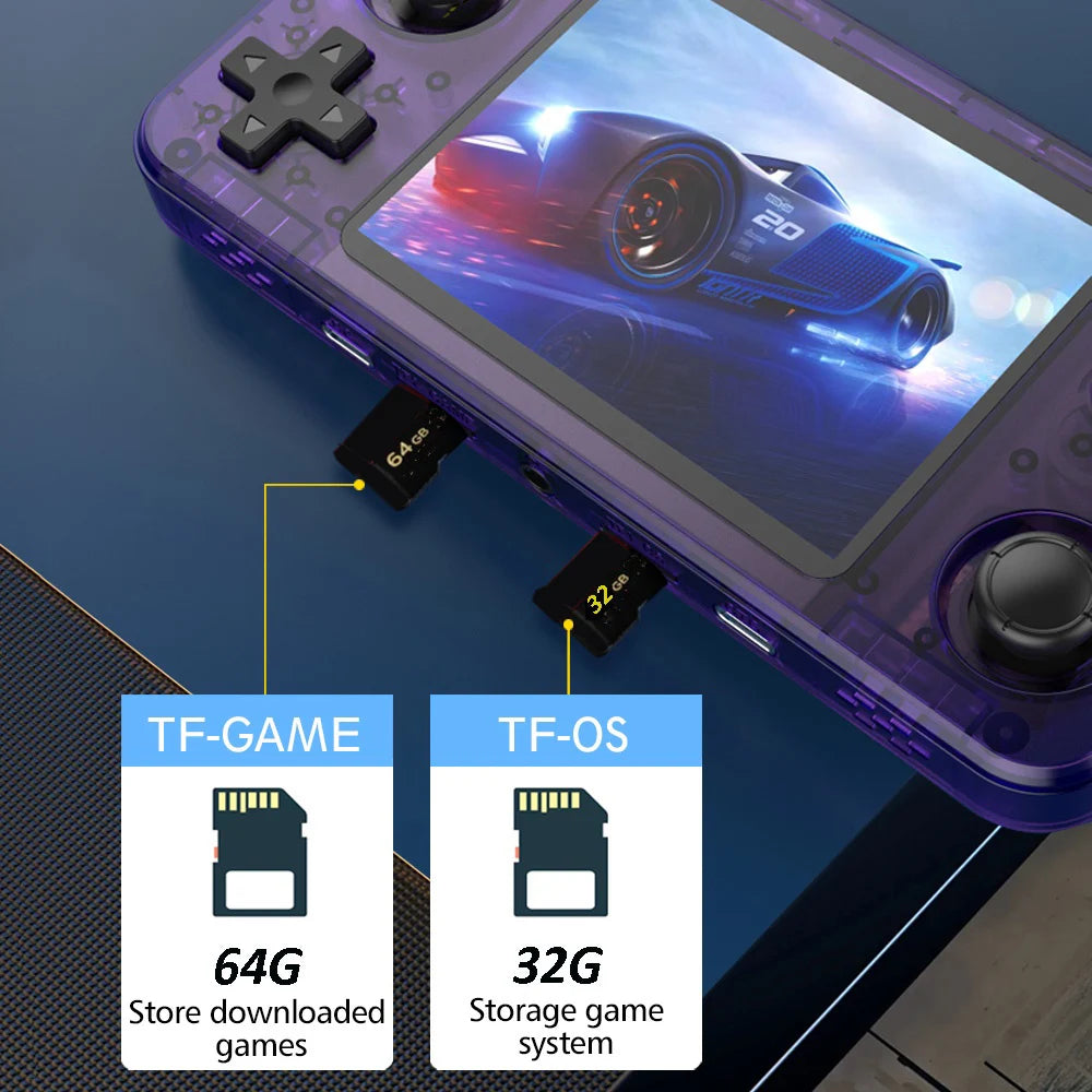 Horizontal Retro Handheld Game Console 3.5-inch (8.9 cm) Portable Pocket Player 64GB - 15,000+ Classic Games