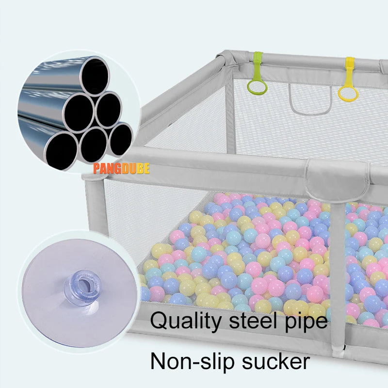 Children's Playpen 7 Size Options Foam-Protected Baby Safety Fence & Kids Ball Pit Play Yard