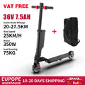 Foldable Adult Electric Scooter — 25 km/h (15.5 mph), 350W Motor, App Control, 7.5Ah Battery
