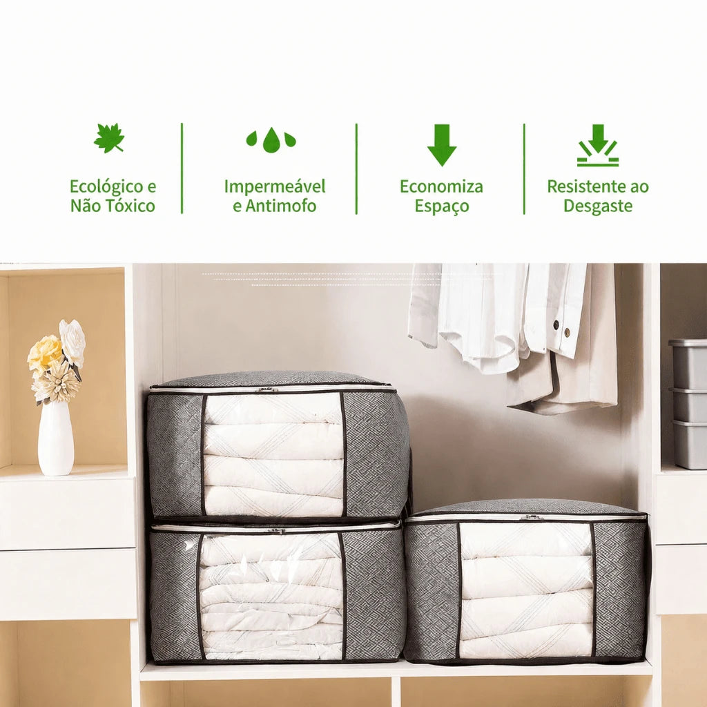 Wardrobe Organizer in Non-Woven Fabric 60×40×35 cm (23.6×15.7×13.8 in) – Breathable, Dust-Proof, Mold-Proof and Insect Protector