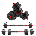 Adjustable Dumbbell to Barbell Set 5–44 lb (2.5–20 kg) Anti-Slip Grip Home Gym