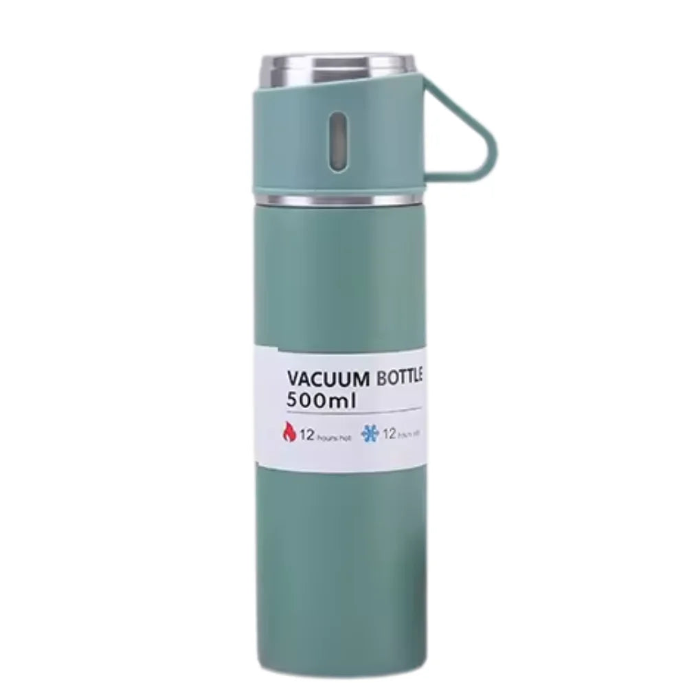 Vacuum Insulated Stainless Steel Coffee Flask 500 mL (17 fl oz) Travel Thermos with Cup Lid