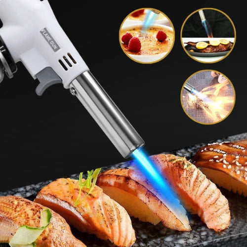 Professional Adjustable Butane Culinary Torch – 1300°C Kitchen Blowtorch for Creme Brulee & Confectionery