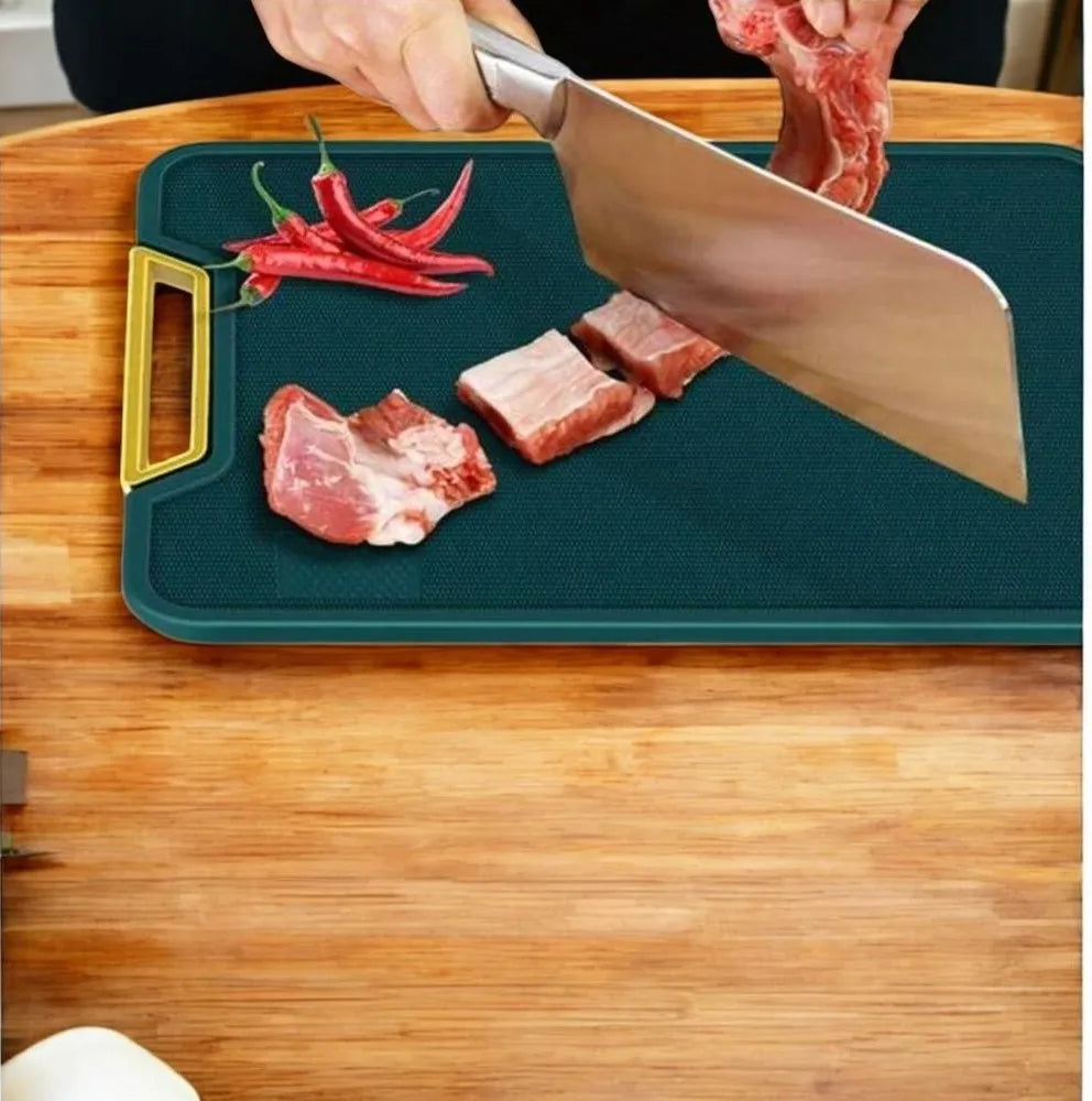 Set of Up to 3 Rectangular Antibacterial Cutting Boards with Handle and Non-Slip Surface