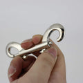Double-Ended Bolt Snap Hook Heavy-Duty Nickel-Plated Metal Clip for Dog Leash, Horse Tack, Farm & Marine