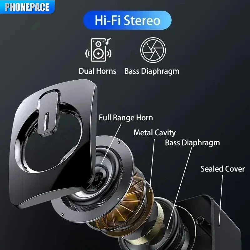 USB & 3.5mm Stereo Computer Speakers with Microphone and LED Lights - Compact HiFi Desktop PC Laptop Speakers