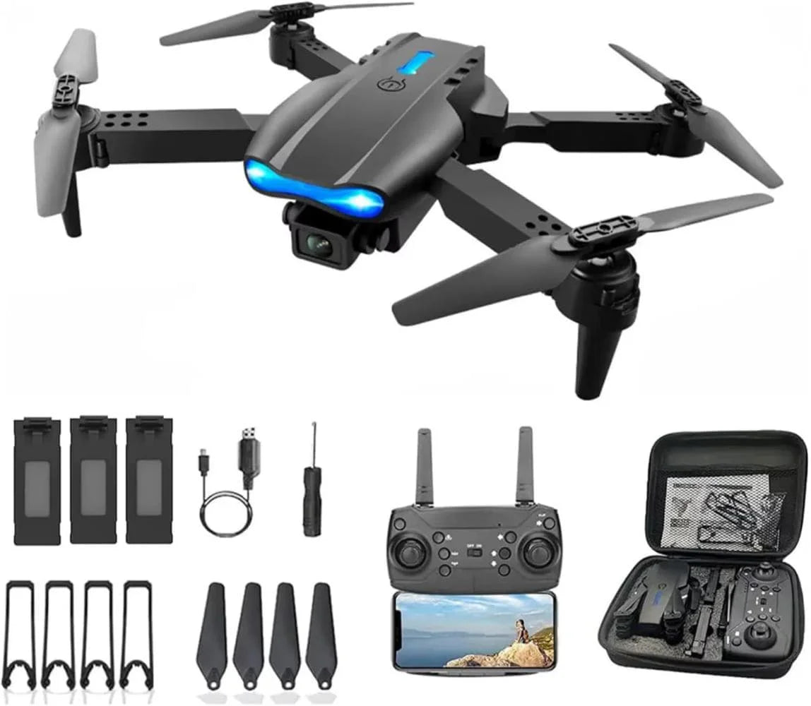 Foldable 4K Dual-Camera FPV Quadcopter Drone – WiFi Remote, 2.4GHz, 100m Range, Propeller Guards