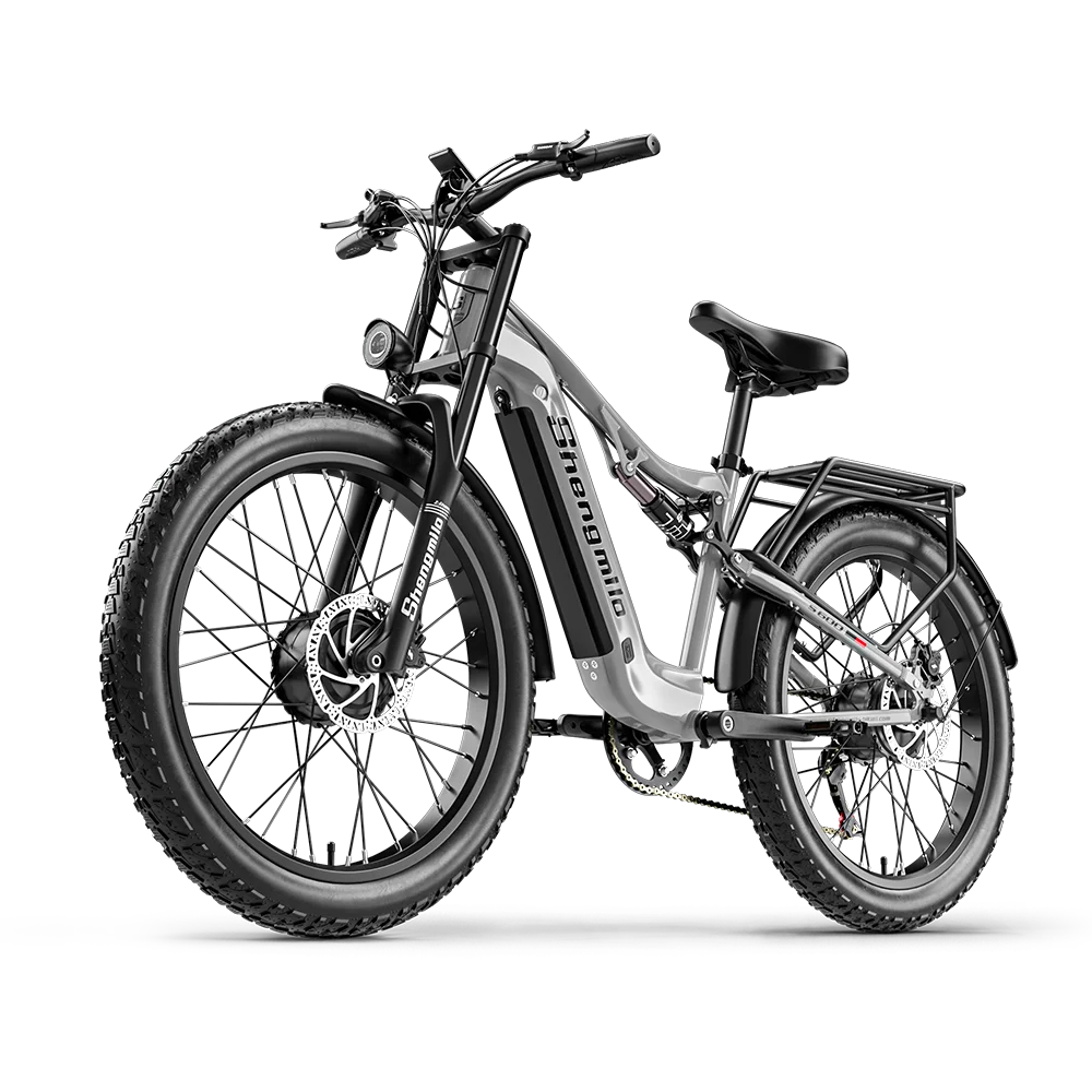 2000W Dual-Motor Electric Mountain Bike 48V 17.5Ah, Dual Suspension, 26-Inch (66 cm) Wheel, 31–60 km Range