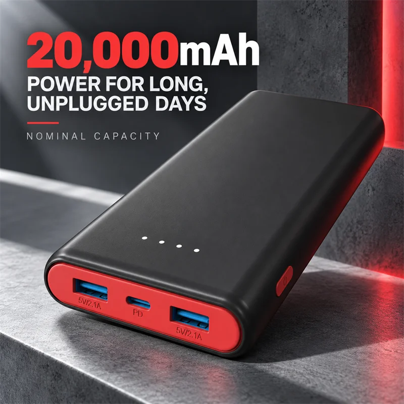 16000mAh PD Fast Charging Power Bank USB-C Portable Charger for Laptops MacBook iPhone Samsung Xiaomi