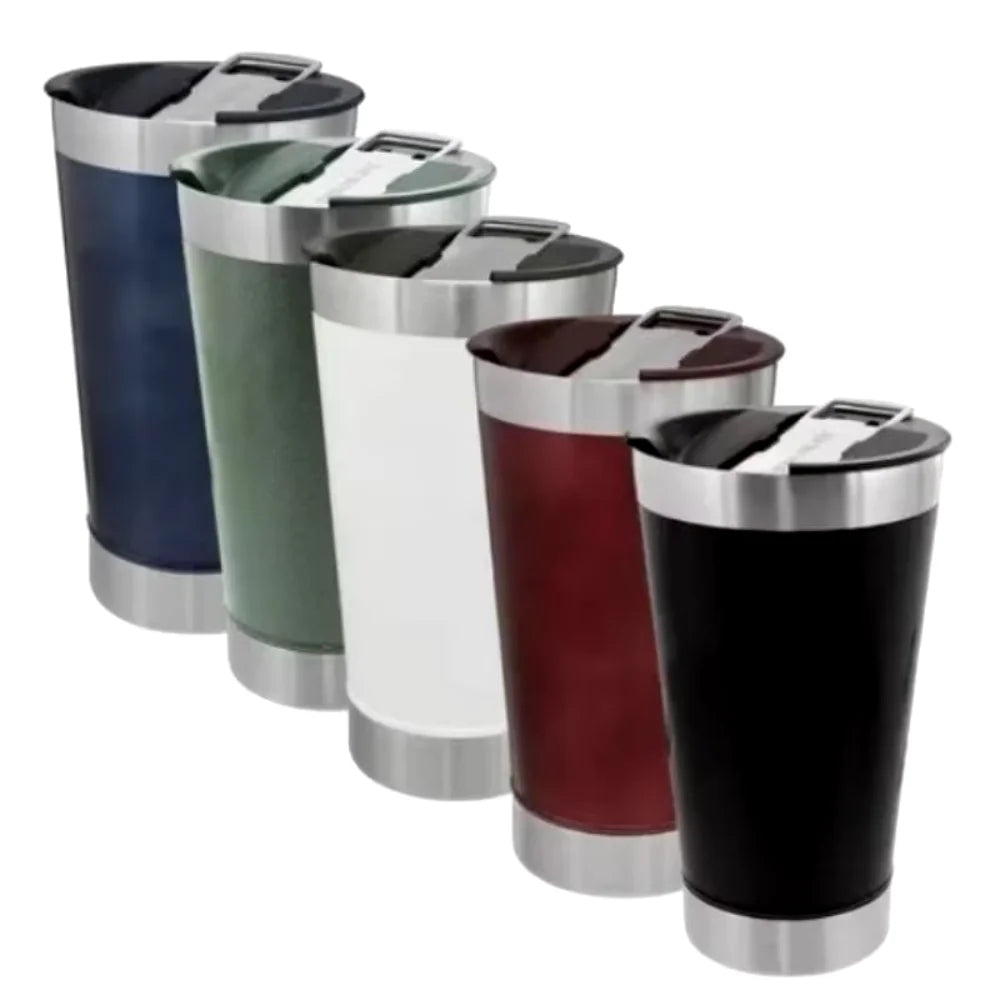 473 ml (16 oz) Insulated Thermal Tumbler with Lid and Built-In Bottle Opener, Keeps Drinks Hot or Cold