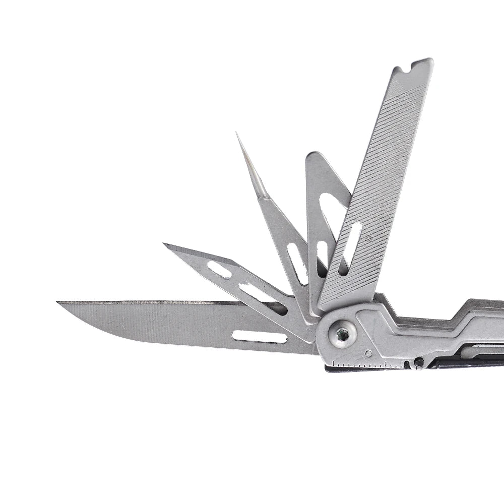 18-in-1 Pocket Tactical Multi-Tool with Folding Pliers & Knife - Compact EDC for Camping, Hiking & Survival
