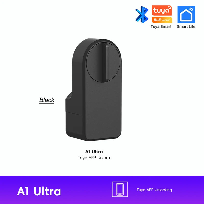 BLE Smart Electronic Door Lock with Wireless Fingerprint Keypad — Punch-Free No-Drill Installation