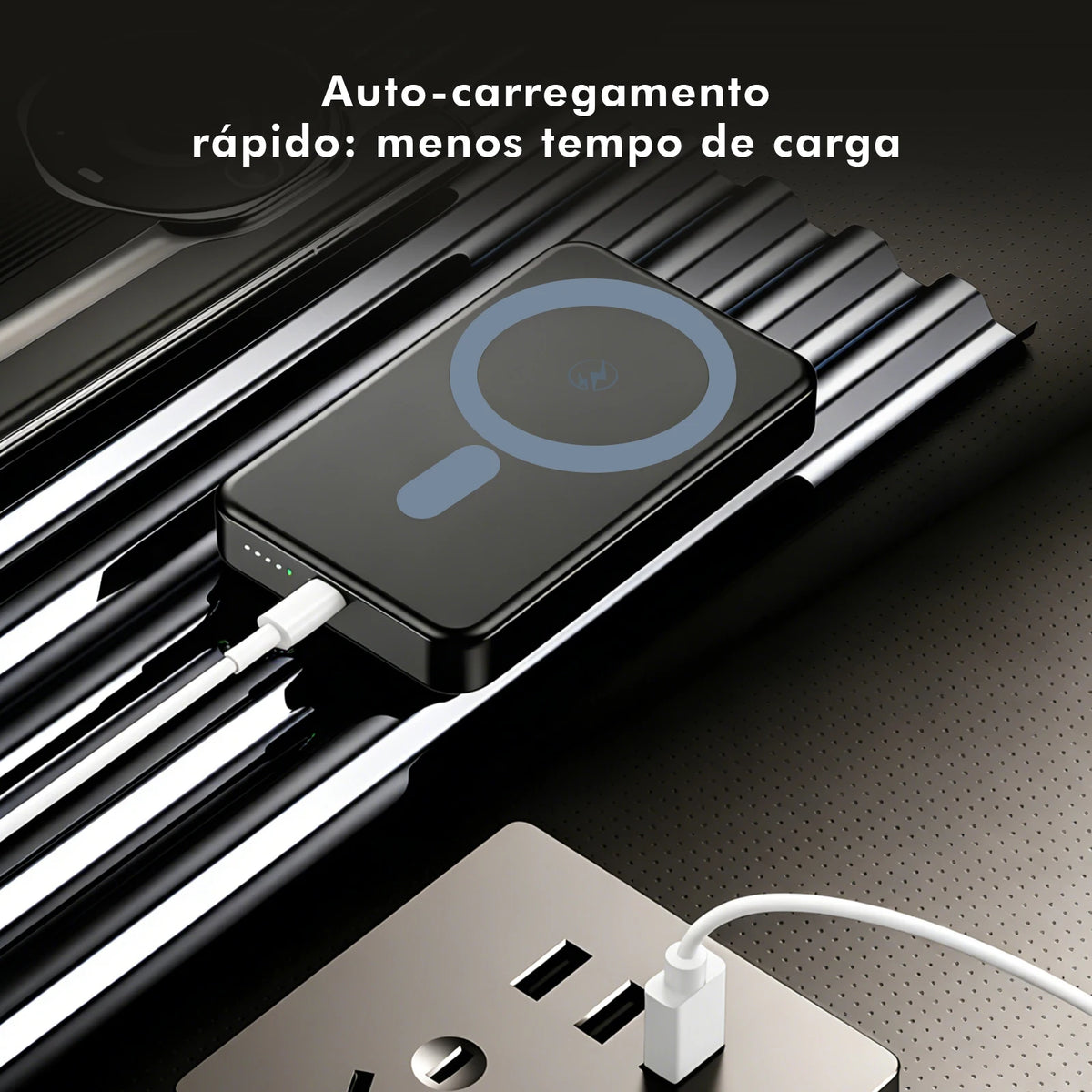 Magnetic 10000mAh Power Bank 15W Wireless 20W USB-C Slim Portable Charger for iPhone & Android