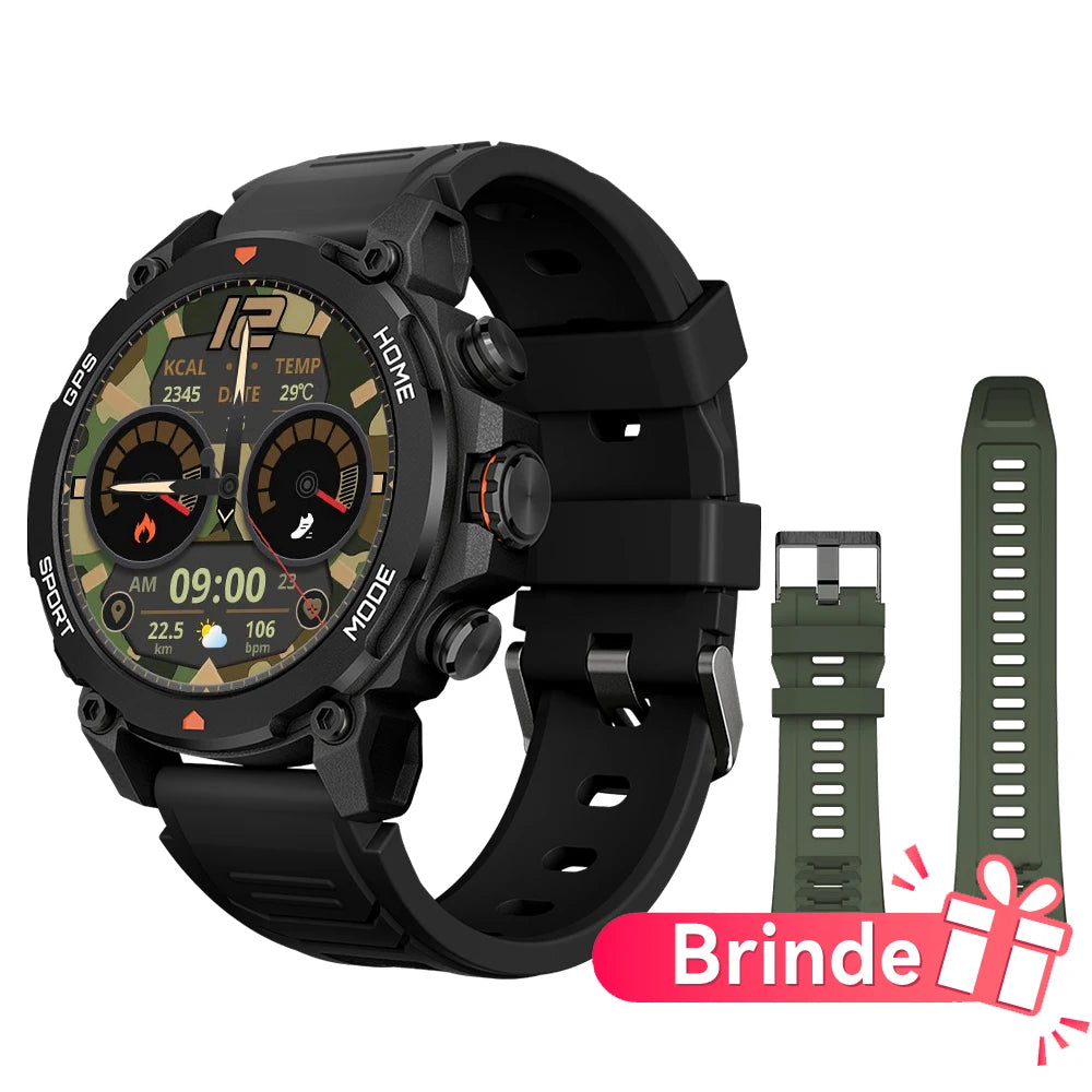 GPS Smartwatch with 1.43'' AMOLED Display, 5ATM, 150+ Sports Modes, Health Monitor, Compatible with Android/iOS