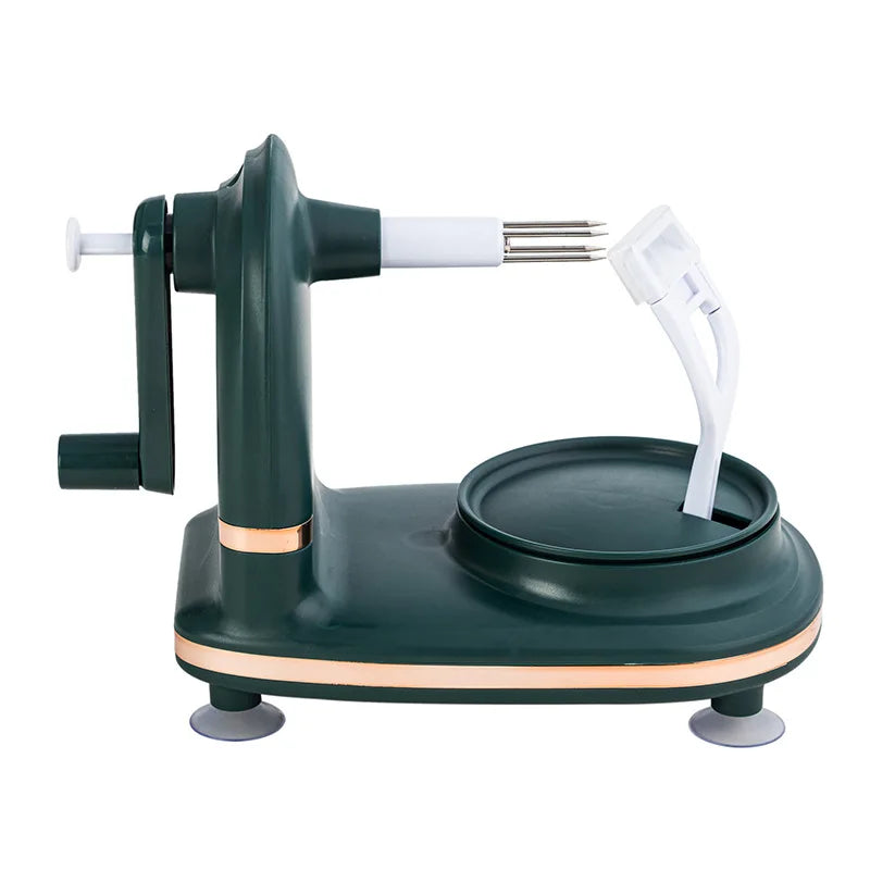 Manual Apple Peeler with Suction Base – Adjustable Fruit & Potato Peeler with Stainless Steel Replaceable Blade
