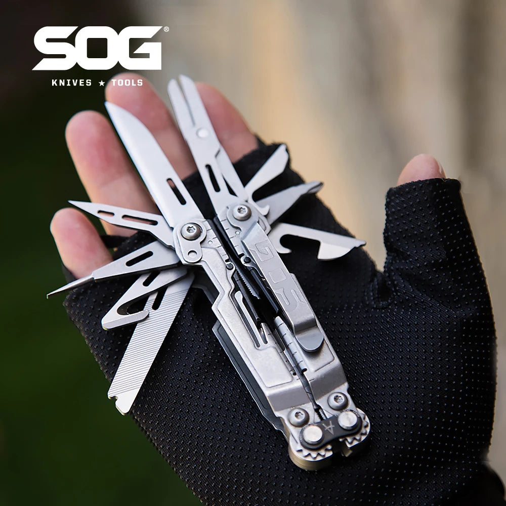 18-in-1 Pocket Tactical Multi-Tool with Folding Pliers & Knife - Compact EDC for Camping, Hiking & Survival
